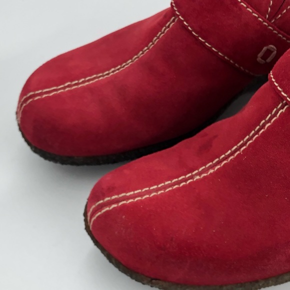 Timberland Comforia Red Suede Leather Clogs 8 1/2 - Picture 5 of 11